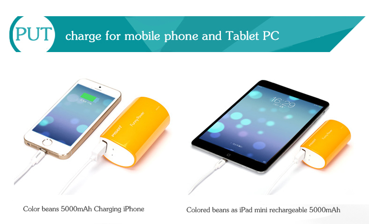 PISEN แบตสำรองแท้ 5,000 mAh พาวเวอร์แบงค์ USB 5V-2A Funny Power Ⅱ รุ่น TS-D127 ไฟฉาย LED ส่องสว่างยามค่ำคืนในตัว เก็บประจุเต็มที่ได้ยาวนาน รูปทรงกระบอก ขนาดกระทัดรัดจับถนัดกระชับมือ - สีส้ม