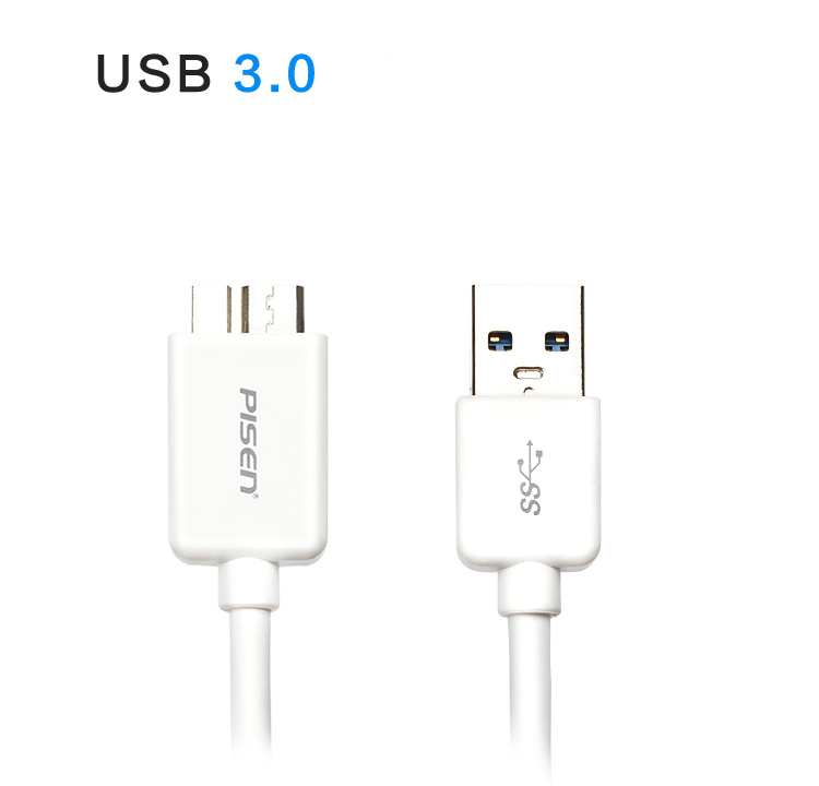 PISEN สายชาร์จ Micro USB 3.0 Data Transmit and Charging Cable ยาว 1500 mm อุปกรณ์สำหรับรีชาร์จและซิงค์เพื่อโอนถ่ายข้อมูลแบบ 2-in-1 (For Smart Device) - สีขาว