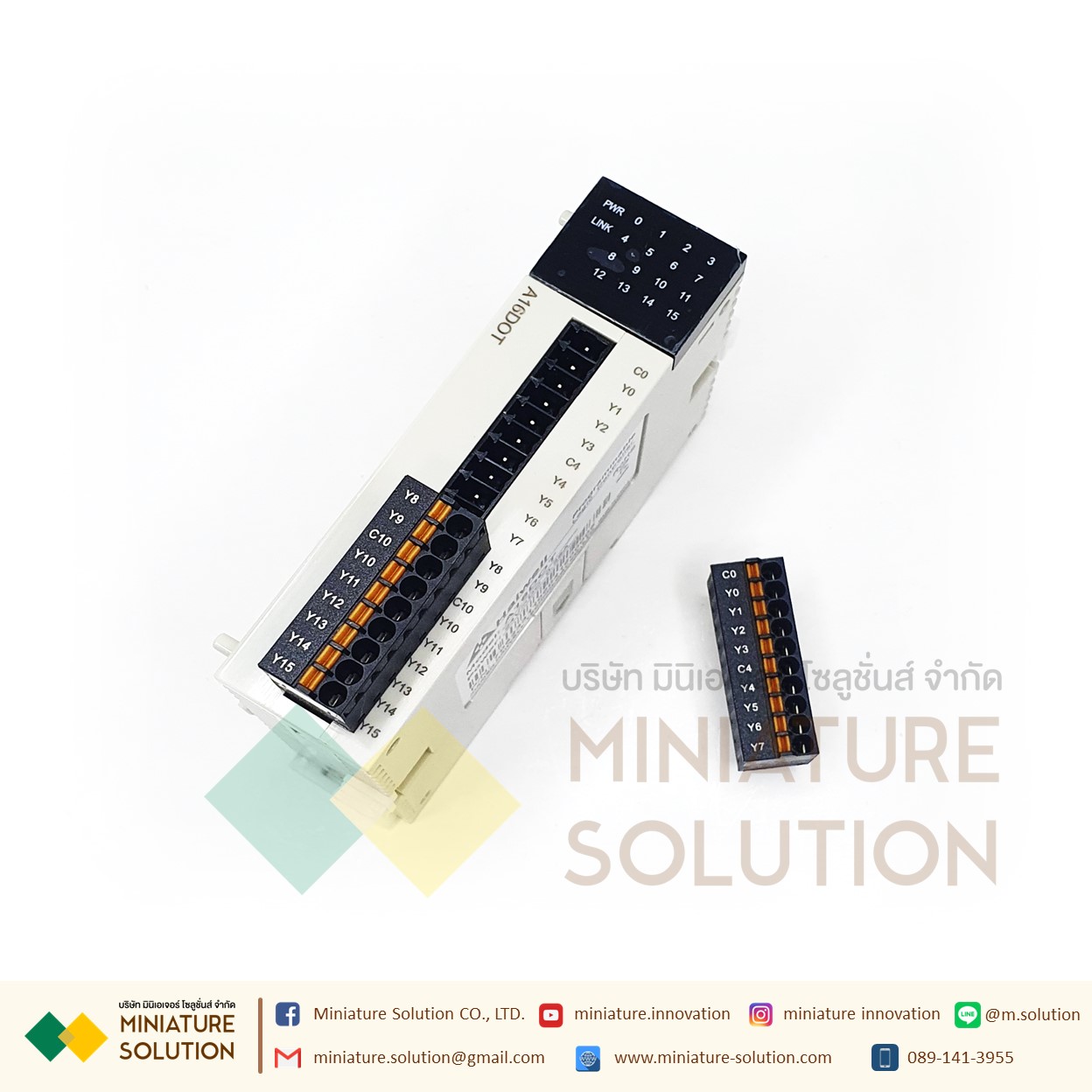 PLC Haiwell CPU AC AT Card-type PLC Modules-PLC Built in Ethernet + RS485 +4DI+ 4DQ +2AI +2AQ (A16DOT)
