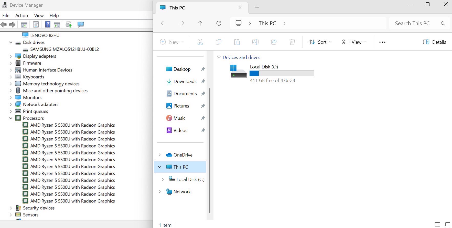 LENOVO IDEAPAD FLEX 5 14ALC05-82HU00J8TA Grey