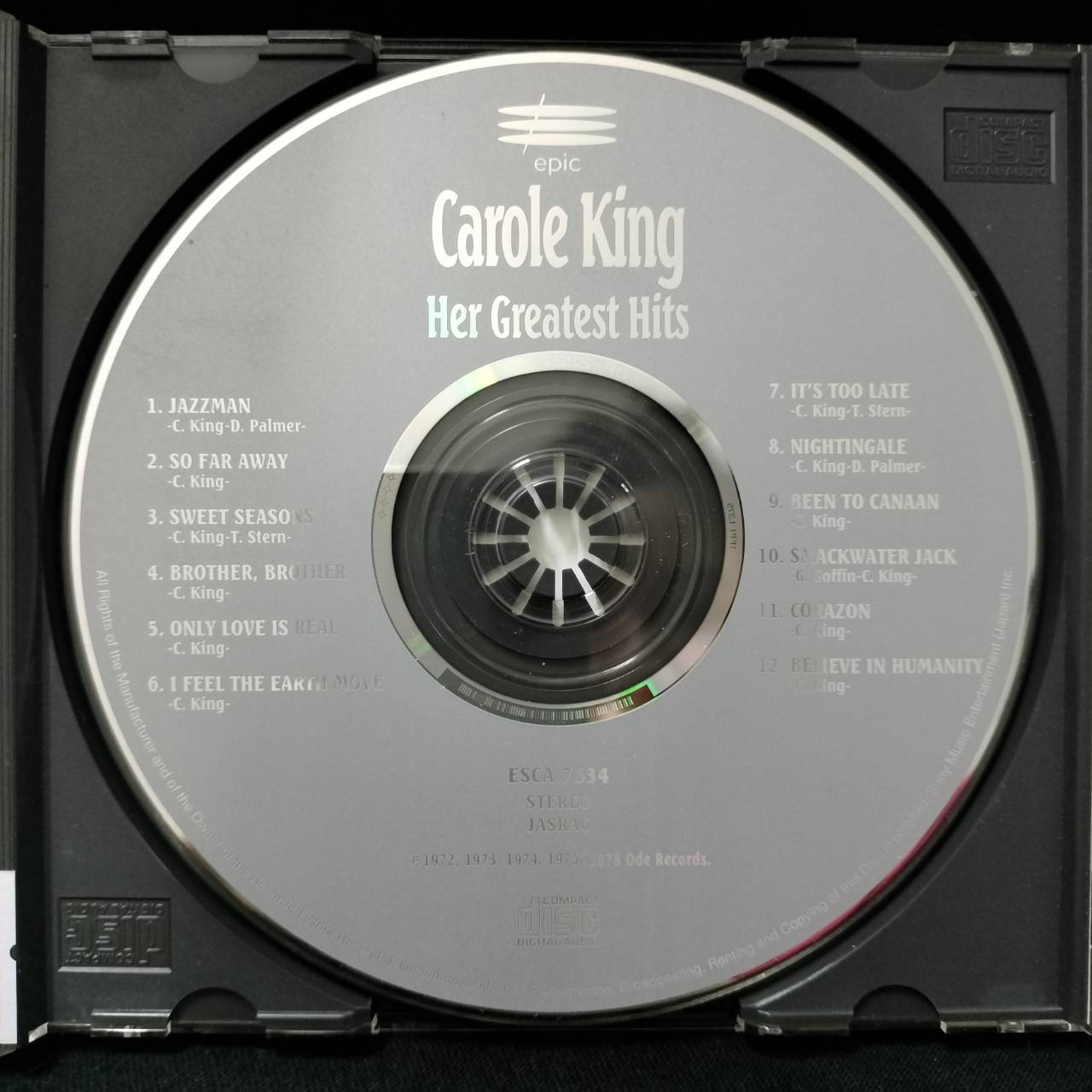 Carole King – Her Greatest Hits - Songs Of Long Ago / JAPAN / เป็นรอยเล็กน้อย