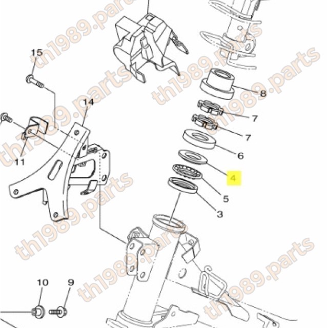 ถ้วยคอบน GRAND FILANO 2015-2017 , GRAND FILANO HYBRID 2018-2021 , FINN , AEROX 155 อะไหล่แท้ YAMAHA 50P-F3411-00