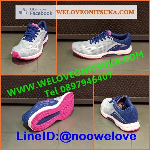 Mizuno Wave Sonic สีฟ้าน้ำเงิน สำหรับสาวๆ สีสวย สดใส เบา น่าใช้ J1GD173401