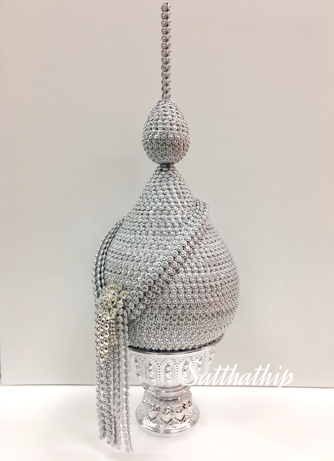 พานอลูมิเนียม l พานพุ่ม - พานพุ่มสักการะ - พานพุ่มเงินทอง - พานพุ่มนพเก้า [9 นิ้ว/ 4,800บาท/คู่]