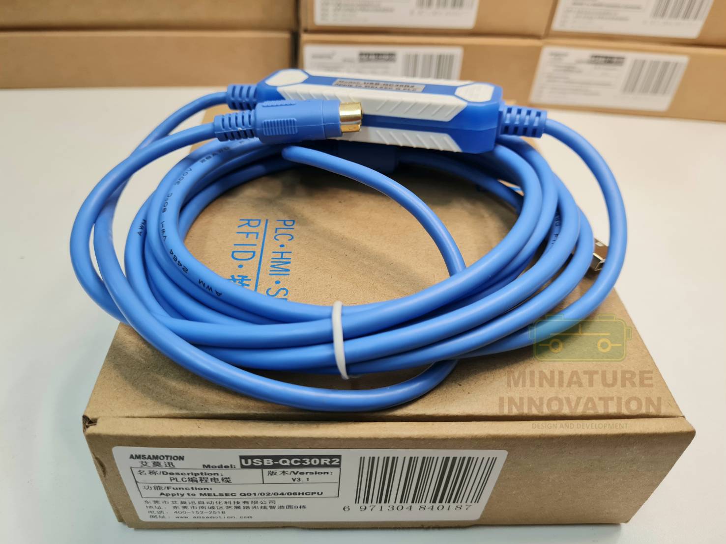สายเชื่อมต่อ PLC Mitsubishi โมเดล USB-QC30R2 สายลิงค์ PLC Mitsubishi Q series Q01/02/04/06HCPU