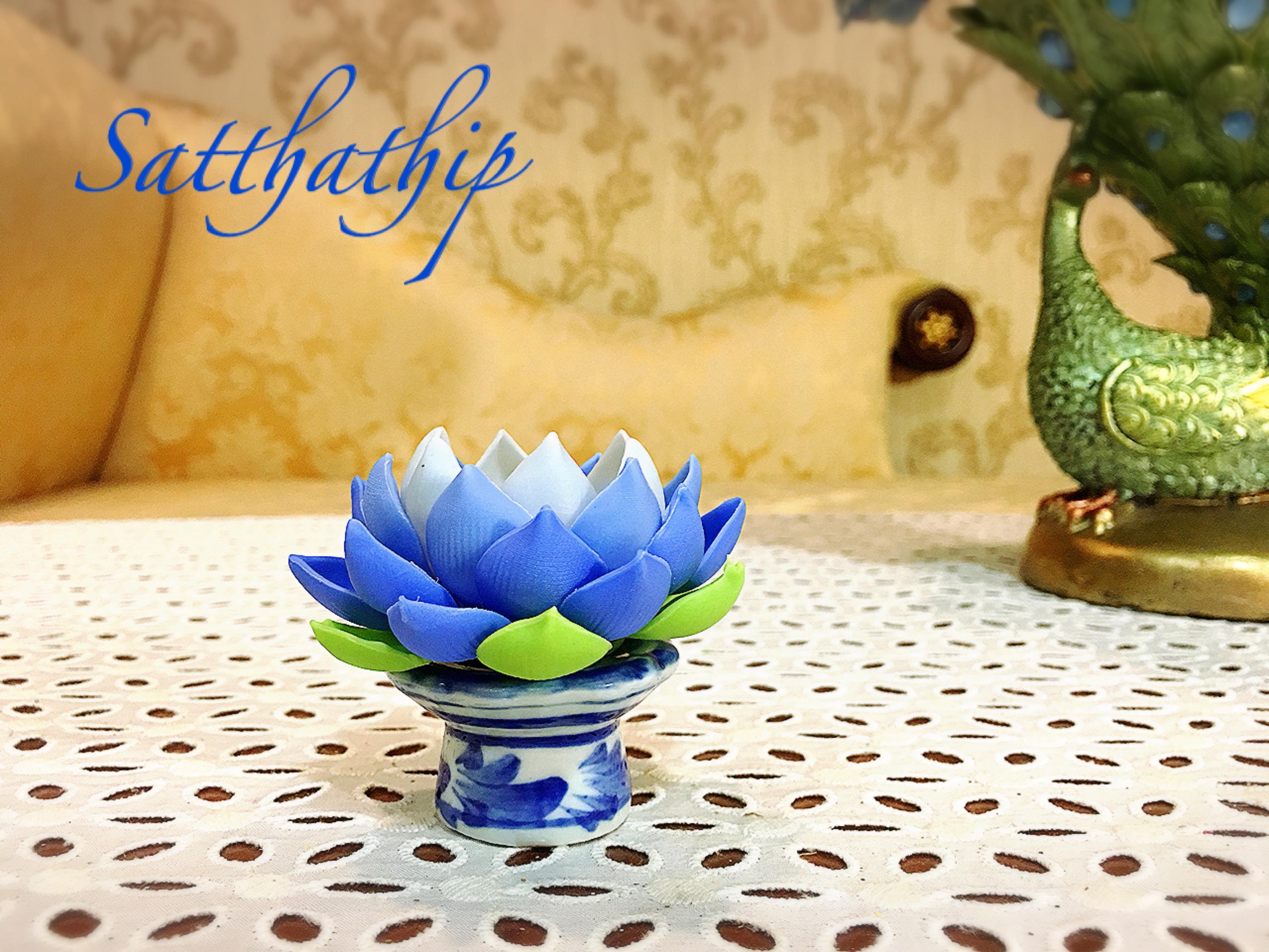 ถาดบัว ประดิษฐ์จากดิน/ ฐานบัว ประดิษฐ์จากดิน/ ถาดบัว-Lotus Tray