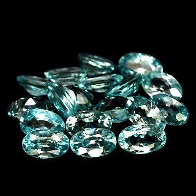 เพทายสีฟ้าทะเล (Zircon) 6.90 กะรัต 18 ชิ้น