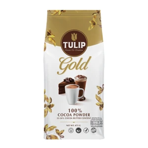 โกโก้ผง 100% Tulip Gold Cocoa Powder ไขมันโกโก้ 22-24% บรรจุ 475 กรัม/ถุง (05-7201)