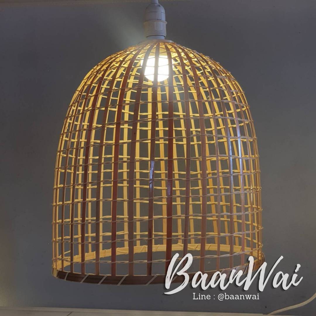 โคมไฟทรงสุ่ม โคมไฟไม้ไผ่ โคมไฟสุ่มไก่ มี 3 ขนาด