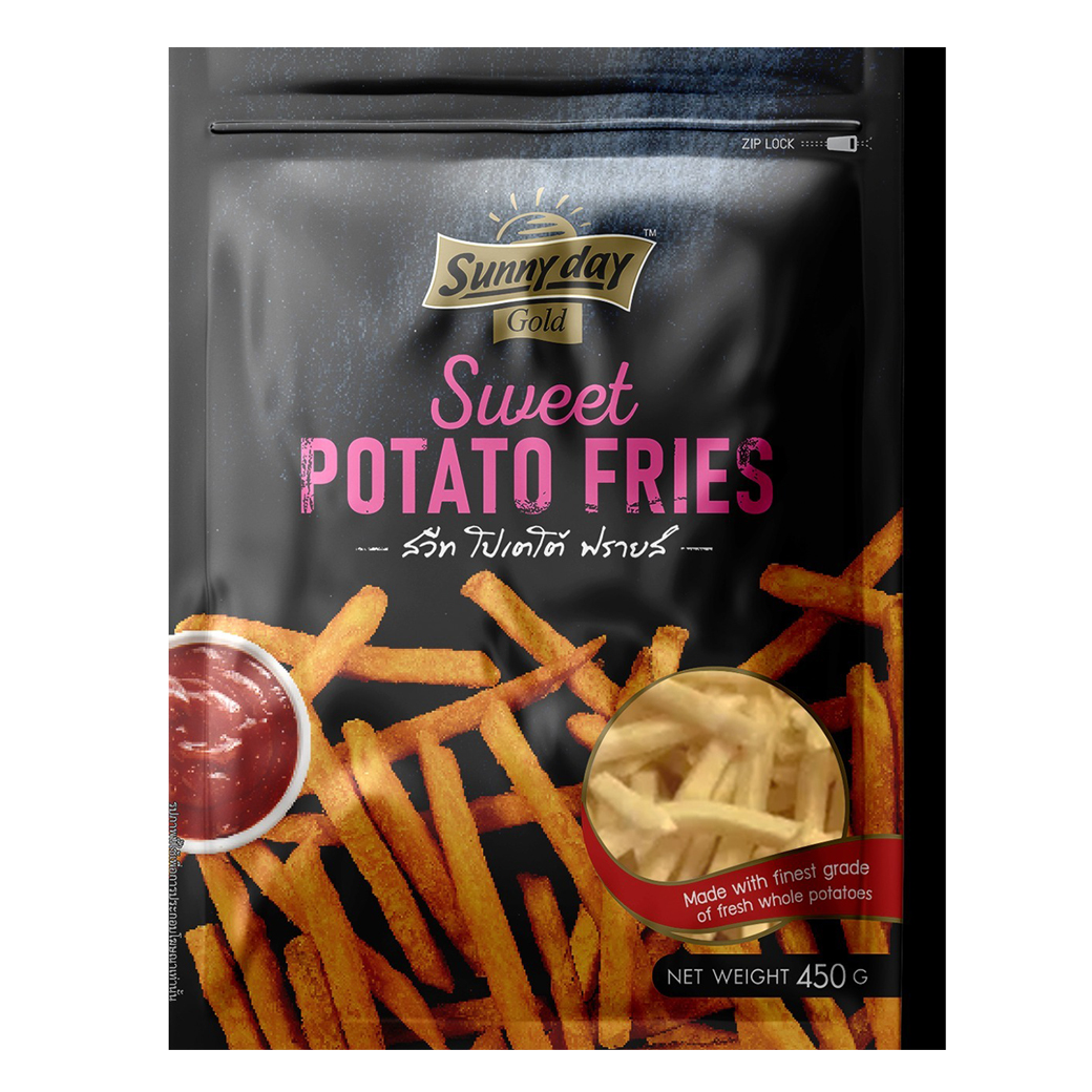 Sunny Day Sweet Potato Fries Frozen450 g. ซันนี่เดย์ มันหวานแช่แข็ง 450 กรัม (05-8884)