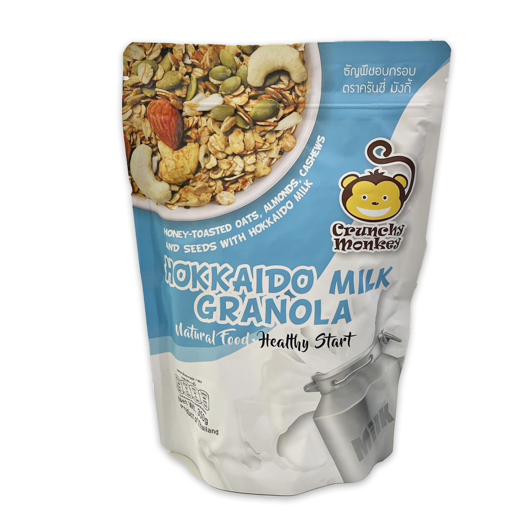 Crunchy Monkey Hokkaido Milk Granola กราโนล่ารสนมฮอกไกโด 350 g. (05-8923)