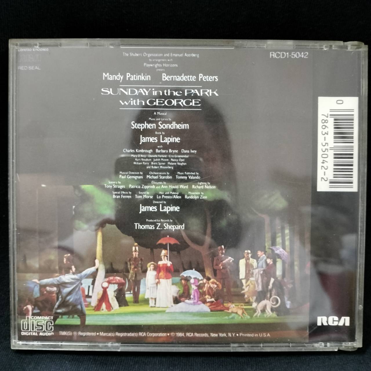 Stephen Sondheim, James Lapine – Sunday In The Park With George: A Musical / JAPAN / ปกในยับมุมเล็กน้อย / แผ่นสวย