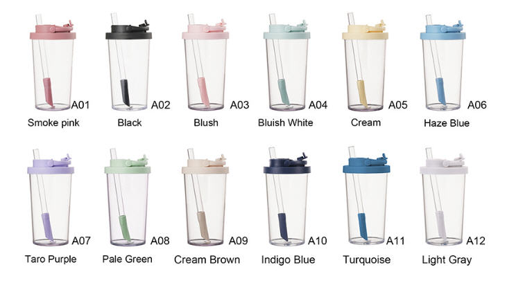 แก้วพลาสติกพร้อมหลอด,แก้วพลาสติกใส่ชานม,แก้วพลาสติกใส,710ml