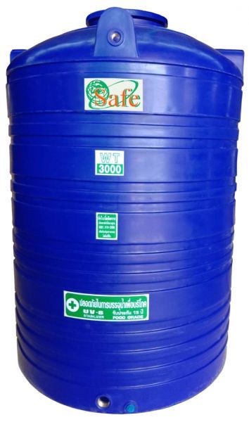 ถังเก็บน้ำบนดินPE Safe ขนาด 3000 ลิตร รุ่น WT-3000 (FOOD Grade)