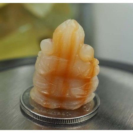 ไม้กลายเป็นหิน แกะสลักพระพิฆเนศวร 20.70กะรัต