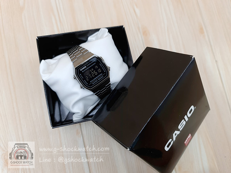 CASIO นาฬิกาข้อมือ นาฬิกากันน้ำ นาฬิกาของแท้ ประกันศูนย์ CMG 1 ปี รุ่น A168WGG-1B