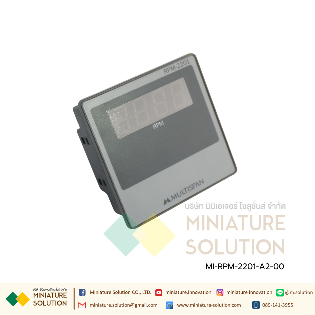 Multispan RPM Indicator RPM2201 72x72 input NPN/PNP Proximity Switch Red LED Display