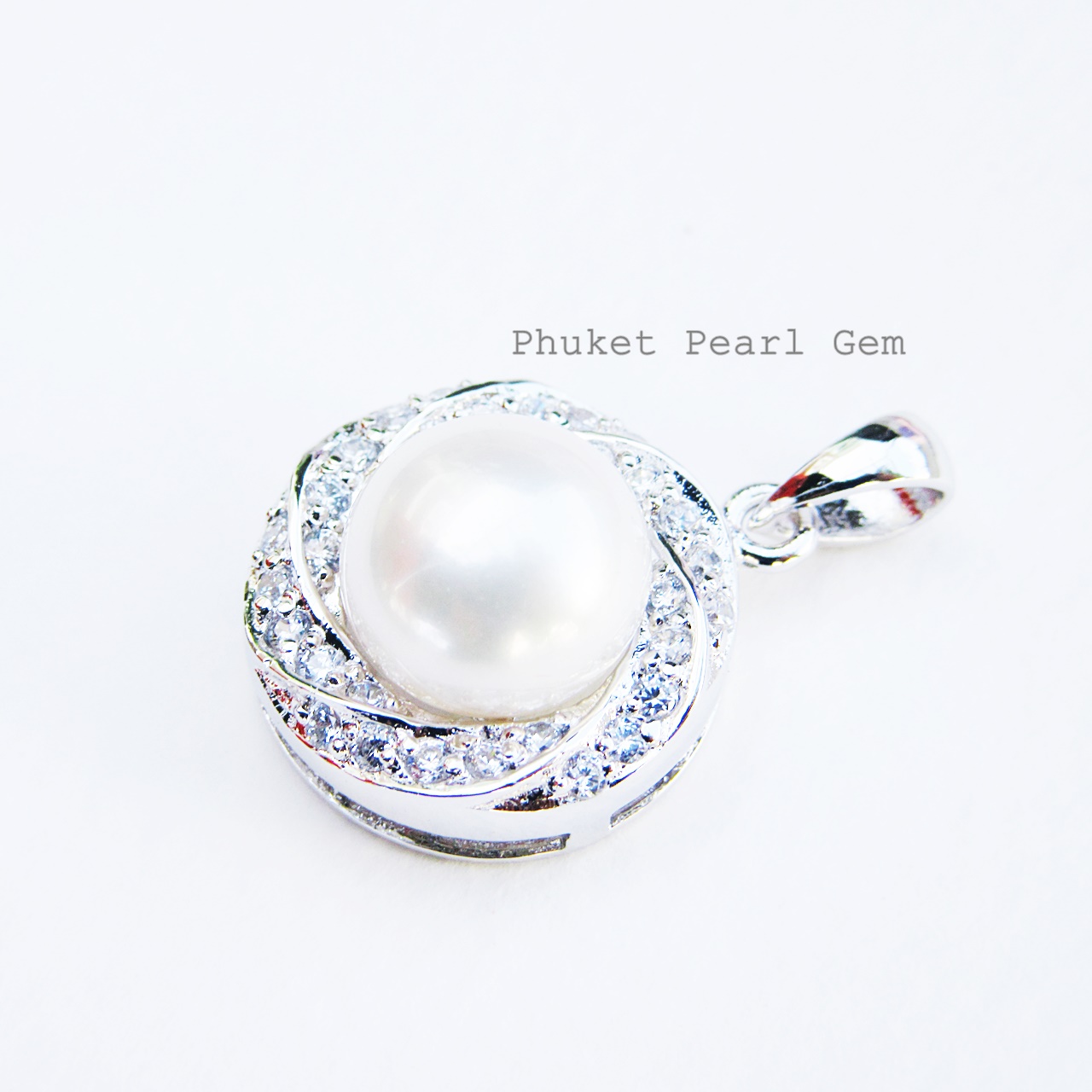 Sterling Silver White Pearl Elegance Pendant