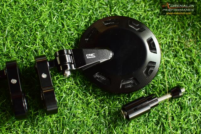 กระจกปลายแฮนด์ CNC racing สำหรับ M821 2018+ แบบกลม สีดำ รุ่น Rocket