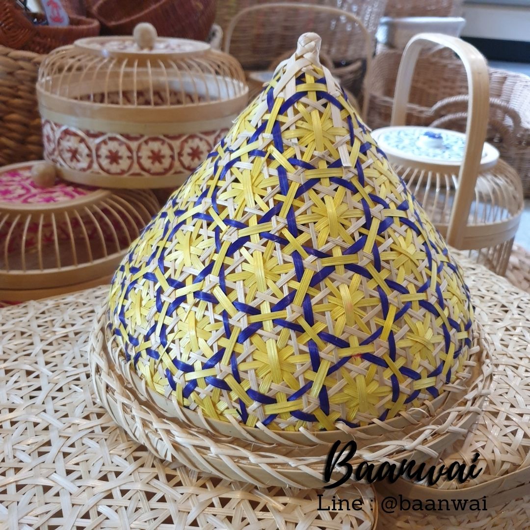 ยกชุด กระด้ง + ฝาชี ลายพิกุล ขนาด 9 นิ้ว