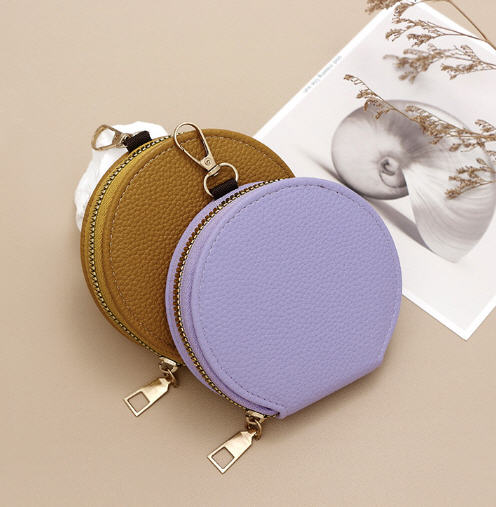 กระเป๋าใส่เศษเหรียญ,กระเป๋าทรงกลม,กระเป๋าพกพาขนาดเล็ก,กระเป๋าPU,สกรีนโลโก้