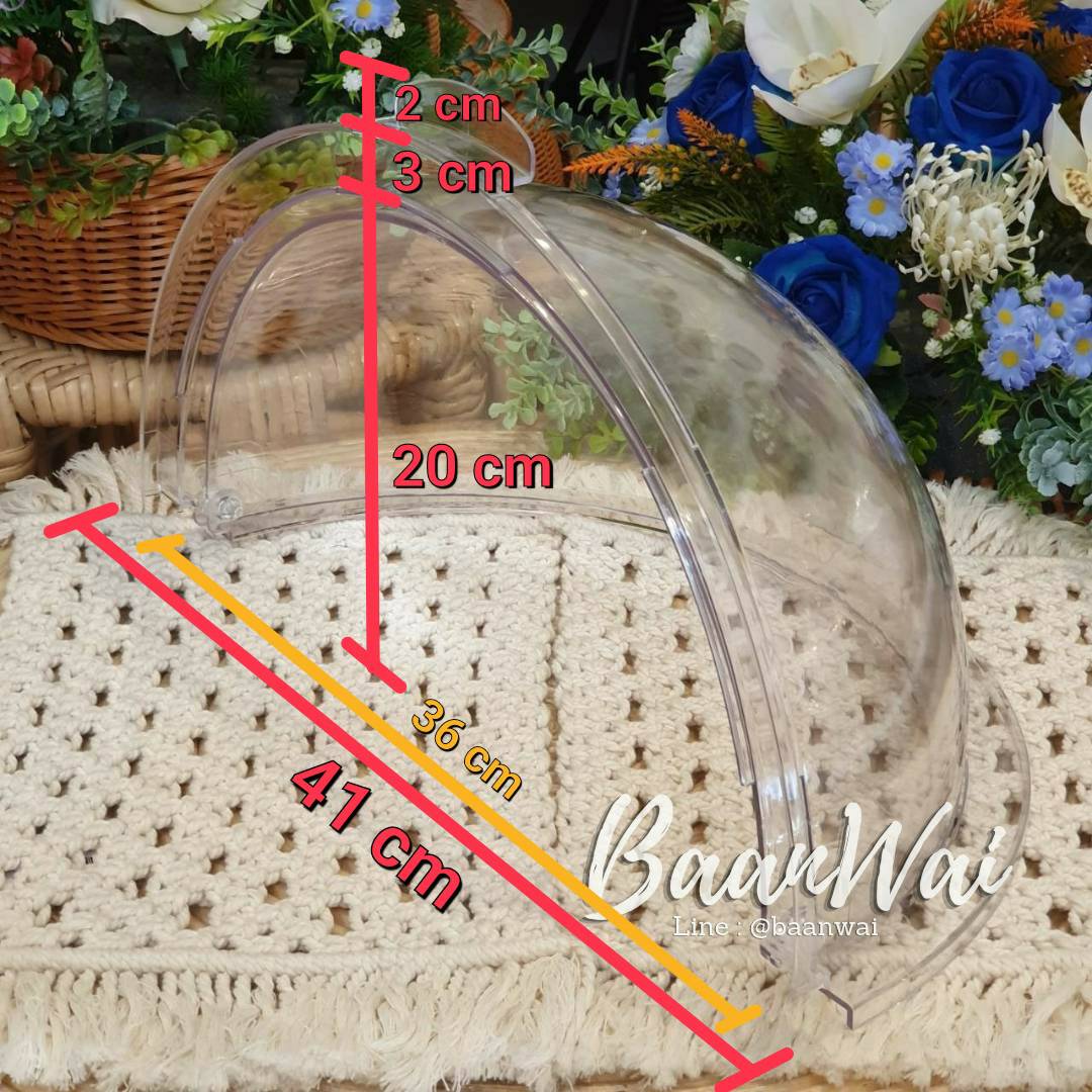 ถาดหวายเทียม ฝาครอบใส