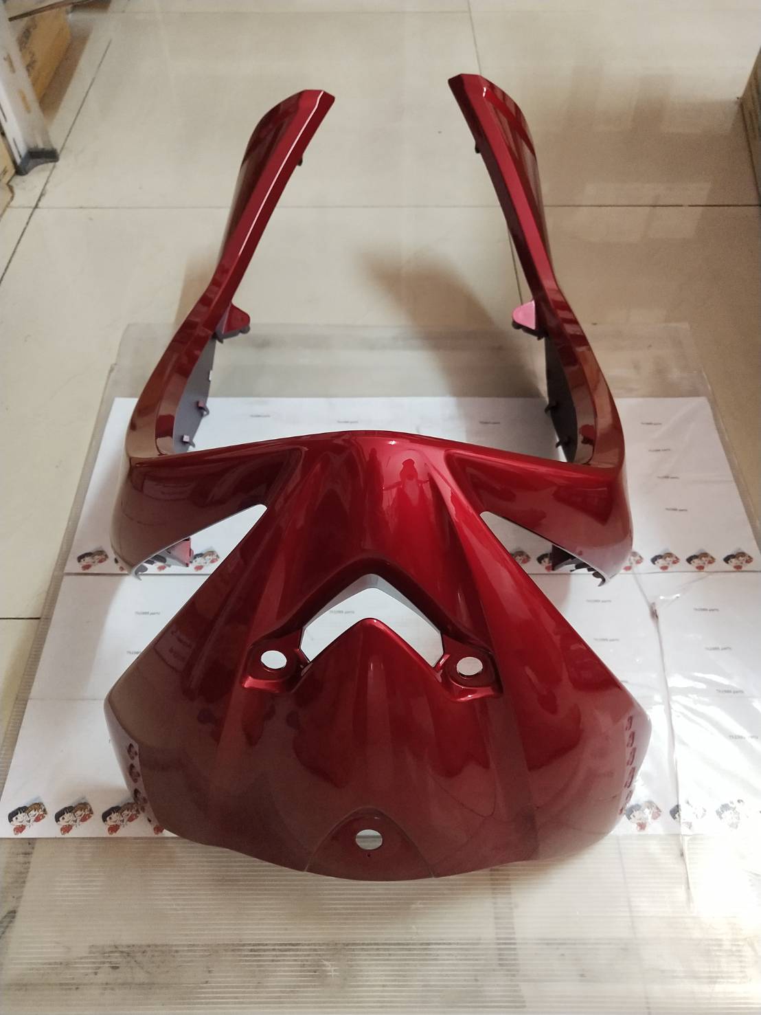 บังลมหน้าสีแดง สำหรับรุ่น SPARK 115I ปี2013 ดิสค์เบรค/หัวฉีด อะไหล่แท้ YAMAHA 1FC-F8311-00-P1