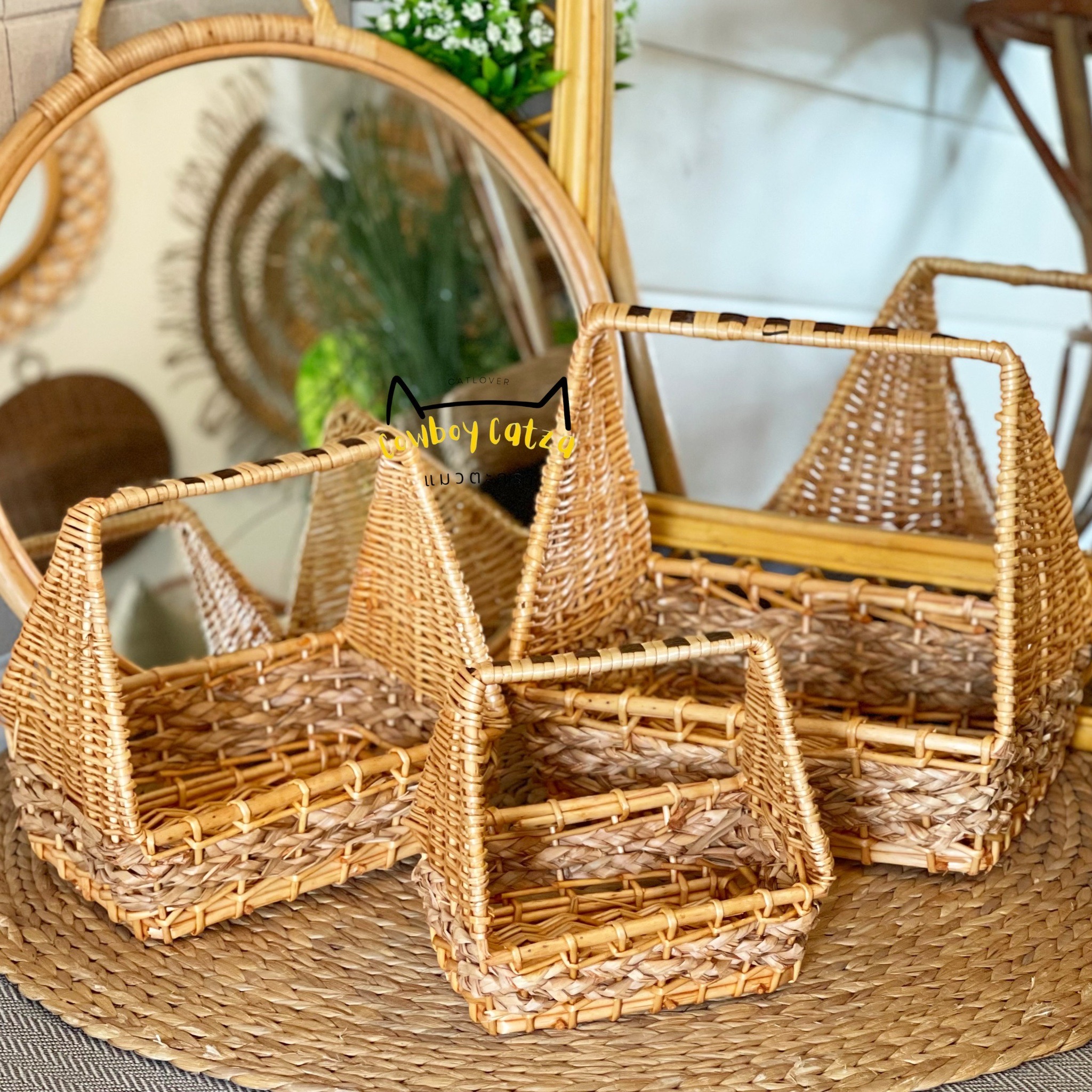 กระเช้า Eco Code-005 VIP ทรงรี - ทรงเหลี่ยม