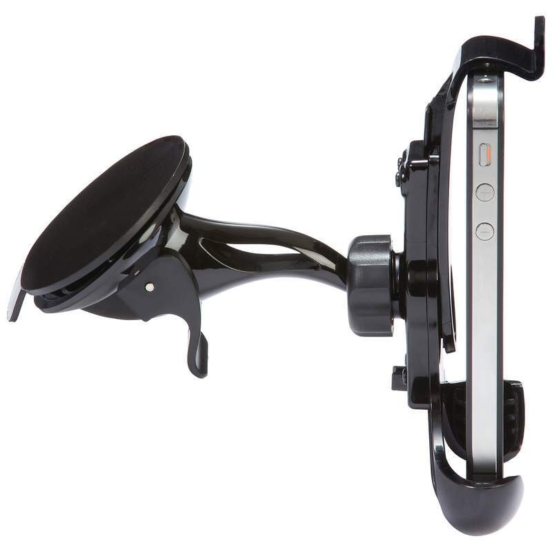 TOKAI โฮลเดอร์ติดกระจกรถยนต์ สำหรับสมาร์ทโฟน รุ่น 1334 All Fit ก้านหมุน 360 องศา พร้อมฐานล็อค ปรับขนาดตามมือถือทุกชนิด - สีดำ