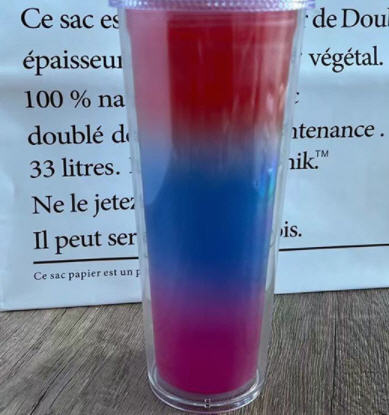 แก้วเปลี่ยนสี,แก้วพลาสติก,แก้วพร้อมหลอด