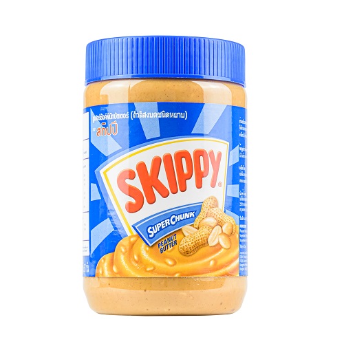 Skippy Peanut Butter Super Chunk 510 g. สกิปปี ซูเปอร์ชังค์พีนัทบัตเตอร์ถั่วลิสงบดชนิดหยาบ ขนาด 510 กรัม (02-0266)