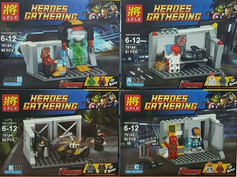 เลโก้จีน LELE 79184 A-D ชุด Heroes Gathering