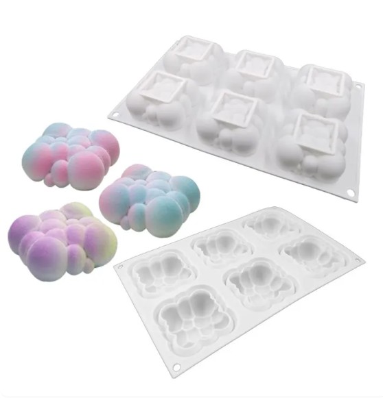พิมพ์ซิลิโคน ก้อนเมฆ 6 หลุม (11-8807)