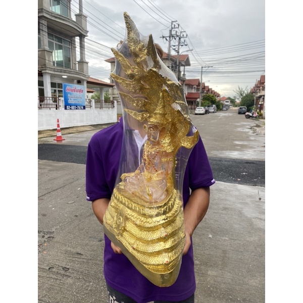 พระเเก้วนาคปรก พระเเก้ว กว้าง14นิ้ว สูง25นิ้ว สีขาวใส องค์ใหญ่