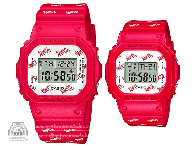 CASIO LOVESET นาฬิกาข้อมือกันน้ำ ของแท้ ประกันศูนย์ CMG 1 ปี รุ่น LOV-20B-4DR สีแดง