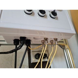 ชุดหัวประกอบ Aviation plug connector socket GX16 set 4 core wire connector 16mm ขนาด : Aviation plug GX16-4P plug + socket (สีเงิน ตัวผูู้+ตัวเมีย)