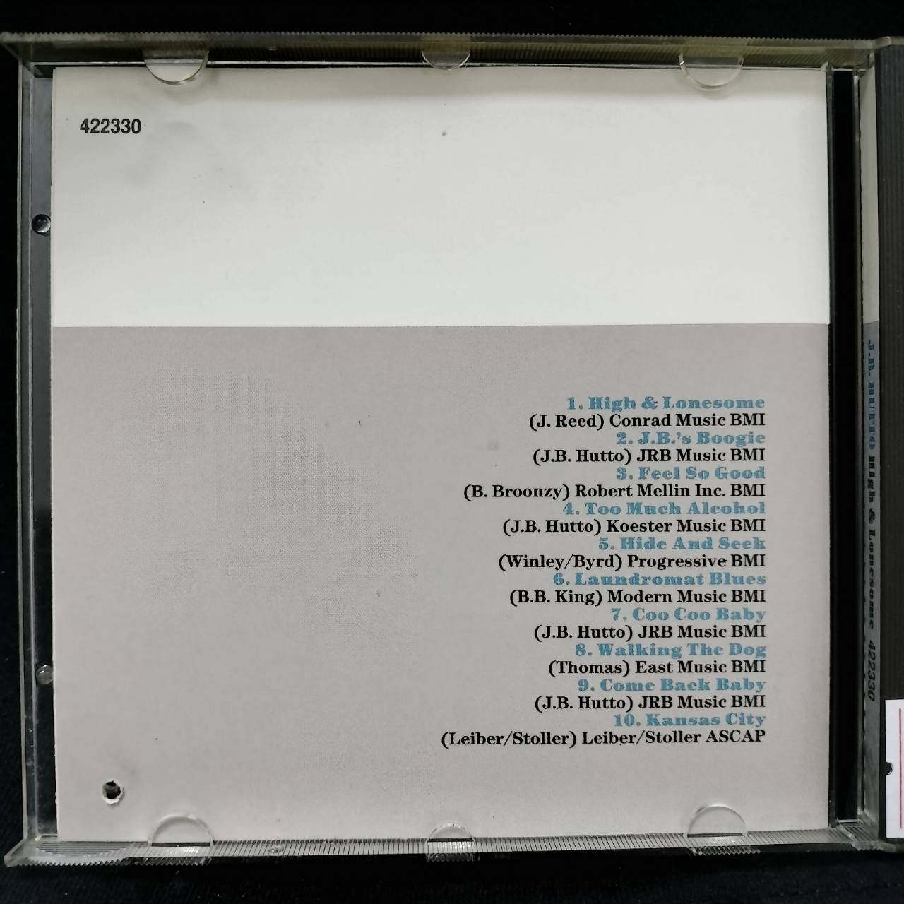 J.B. Hutto – High & Lonesome / FRANCE / ปกเจาะ / แผ่นดี