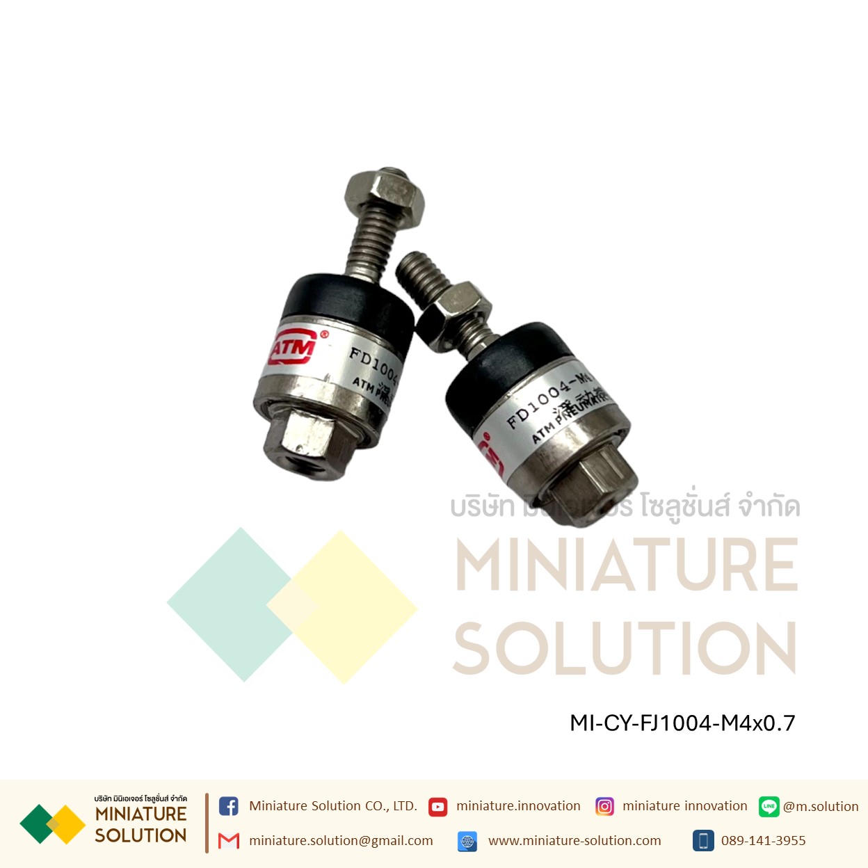 FJ10 JA FD Series- ข้อต่อปลายแกน โฟลดิ้งจ๊อย ข้อต่อกระบอกลม M3 M4 M5 M6 M8 M10 M12 M14