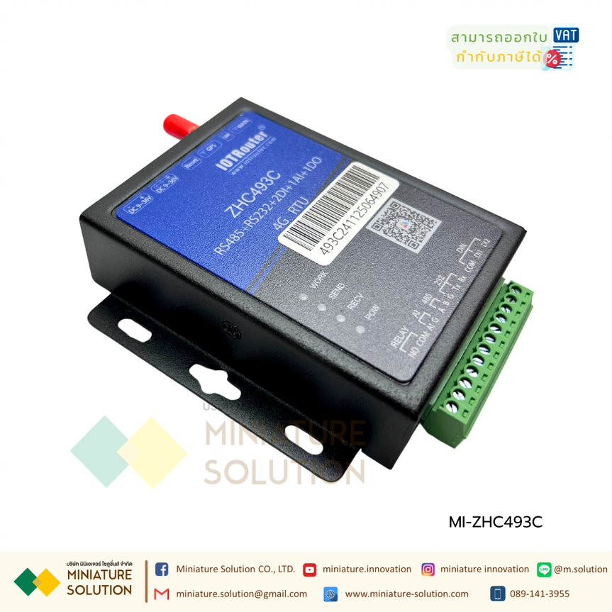 IoT Module ZHC493C 4G MQTT RTU RS485/232+1DO+2DI+1AI/On Cloud/Support API .JSON format