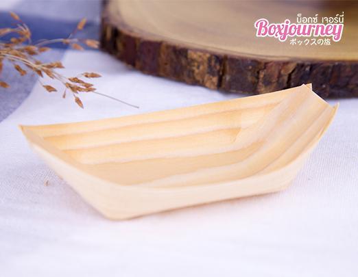 กระทงไม้ทรงเรือ 6 นิ้ว 50 ชิ้น (09-9114)