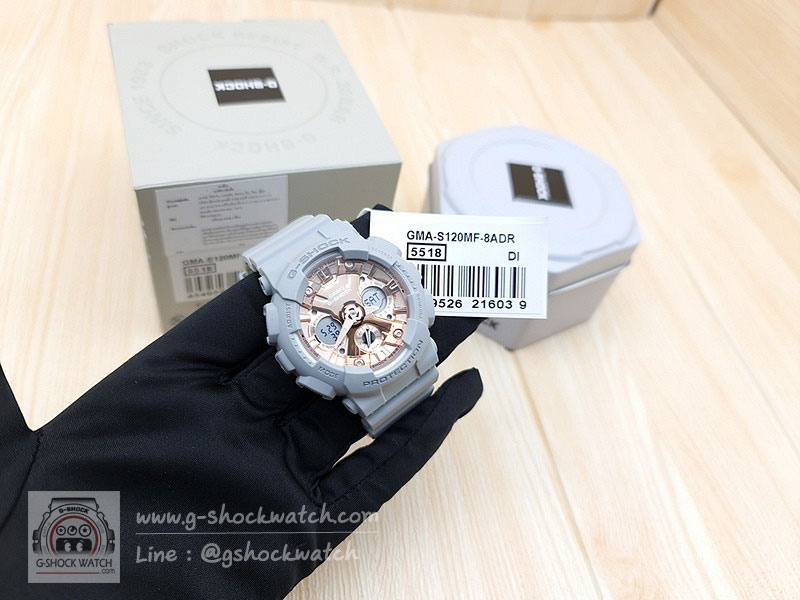 CASIO G-SHOCK MINI นาฬิกาข้อมือ นาฬิกากันน้ำ นาฬิกาของแท้ ประกันศูนย์ CMG 1 ปี รุ่น GMA-S120MF-8A