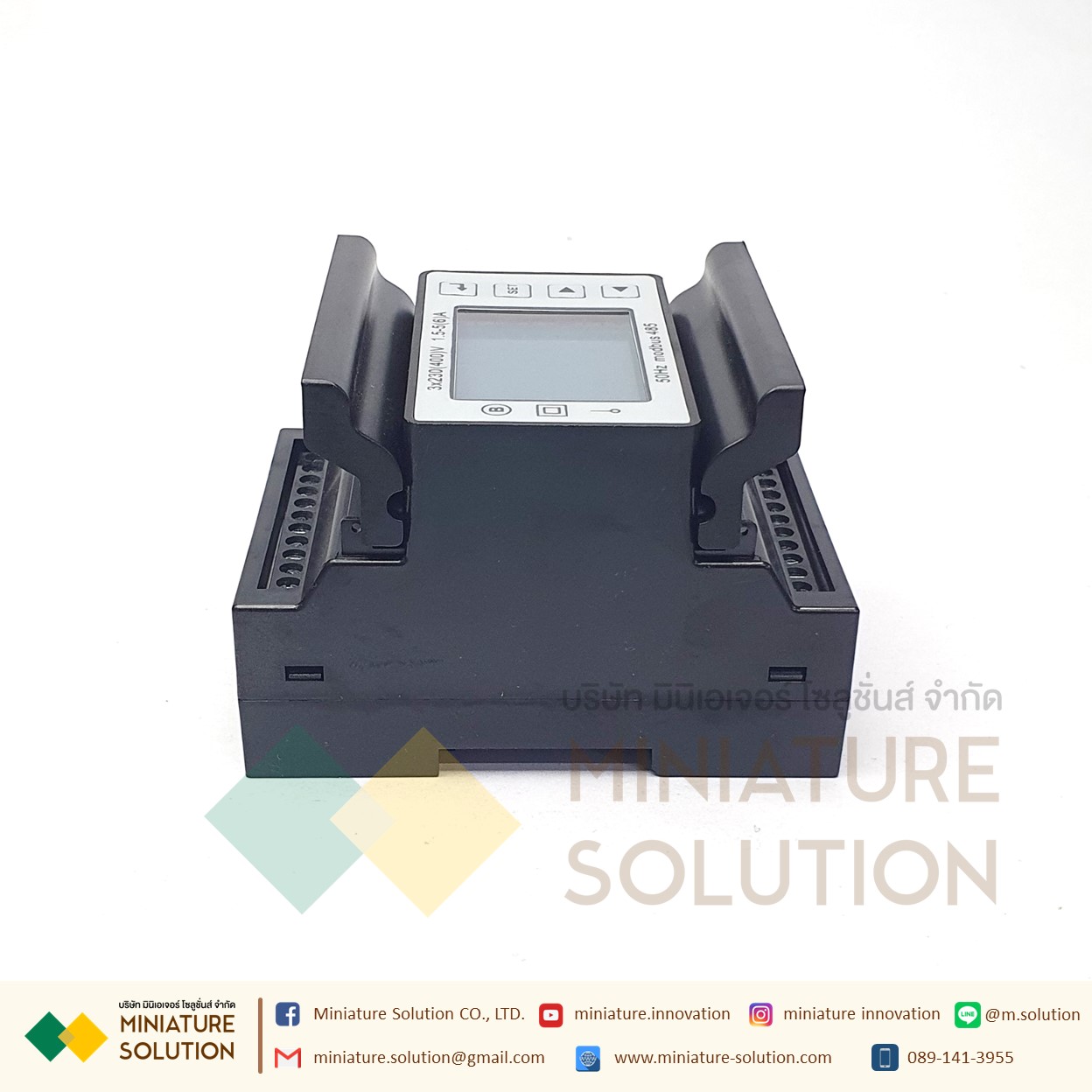 Power Meter เกาะราง RS485 Modbus-RTU [ขายดี] มิเตอร์วัดกระแสไฟ 3เฟส ไฟ LED ดิจิตอล [JX2007E-4P]