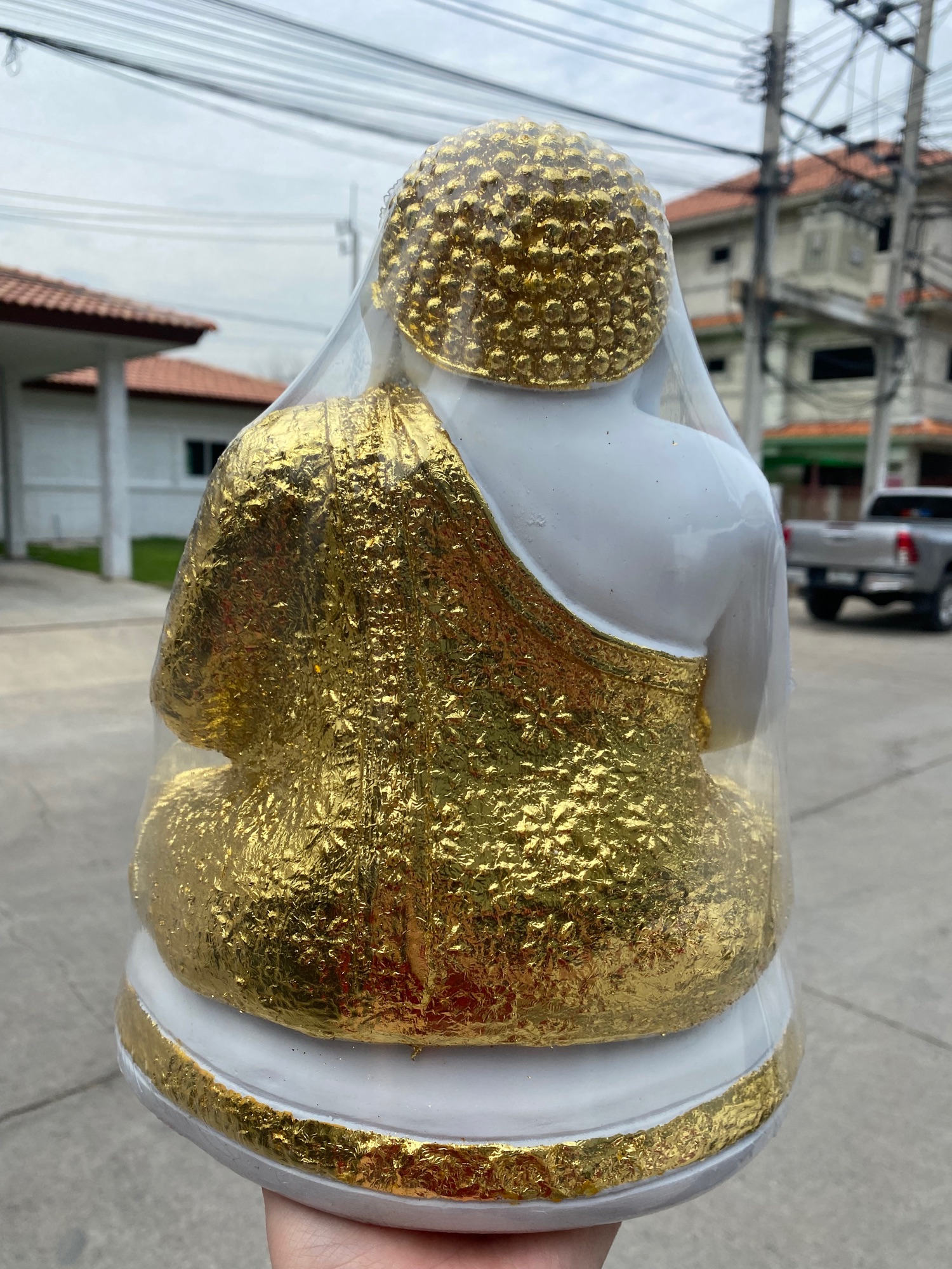 พระสังกัจจายน์ กว้าง9นิ้ว สูง12นิ้ว องค์ปิดทองเค