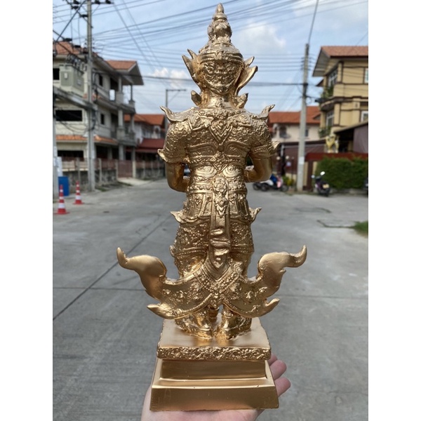 ท้าวเวสสุวรรณ หนัาเทพ เนื้อทองเหลือง สูง14นิ้ว องค์สีทอง