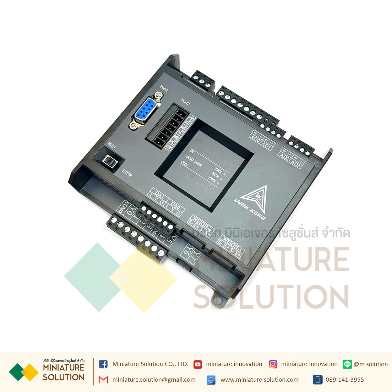 PLC LK3U-14MR-4AD-2DA MITSU GXWork