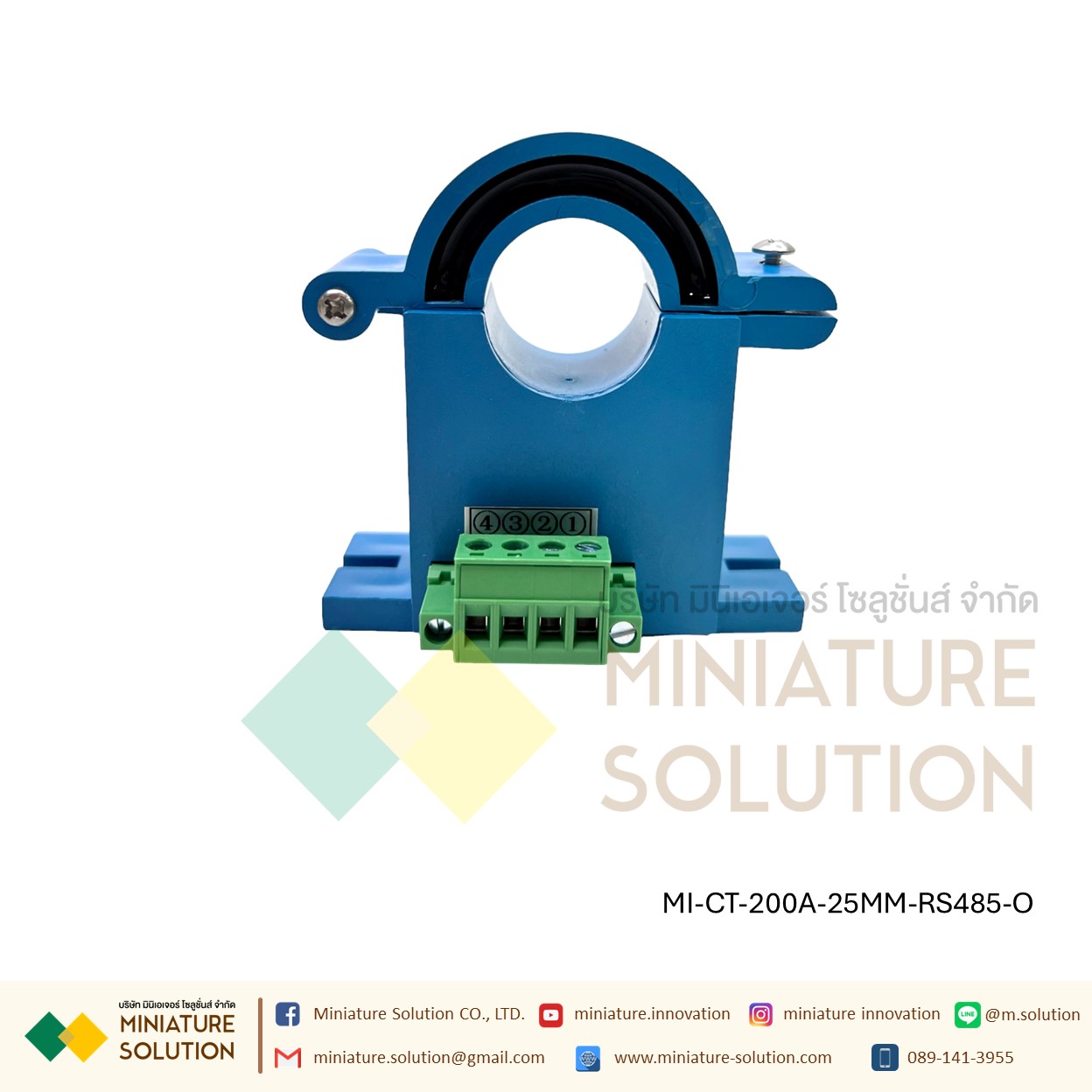 CT CURRENT TRANSFORMER หม้อแปลง CT RS485 Modbus Output Open port 25/38MM 100/200/300A (DC24V) (RS485)