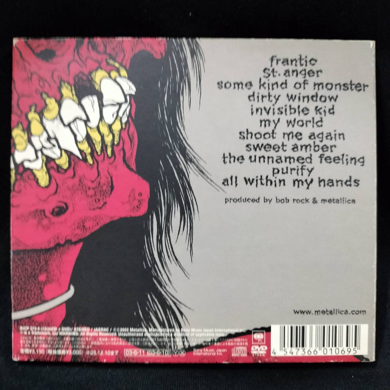 Metallica – St. Anger / JAPAN / CD+DVD / แผ่นดี+แผ่นเป็นรอยจากการใส่ซอง