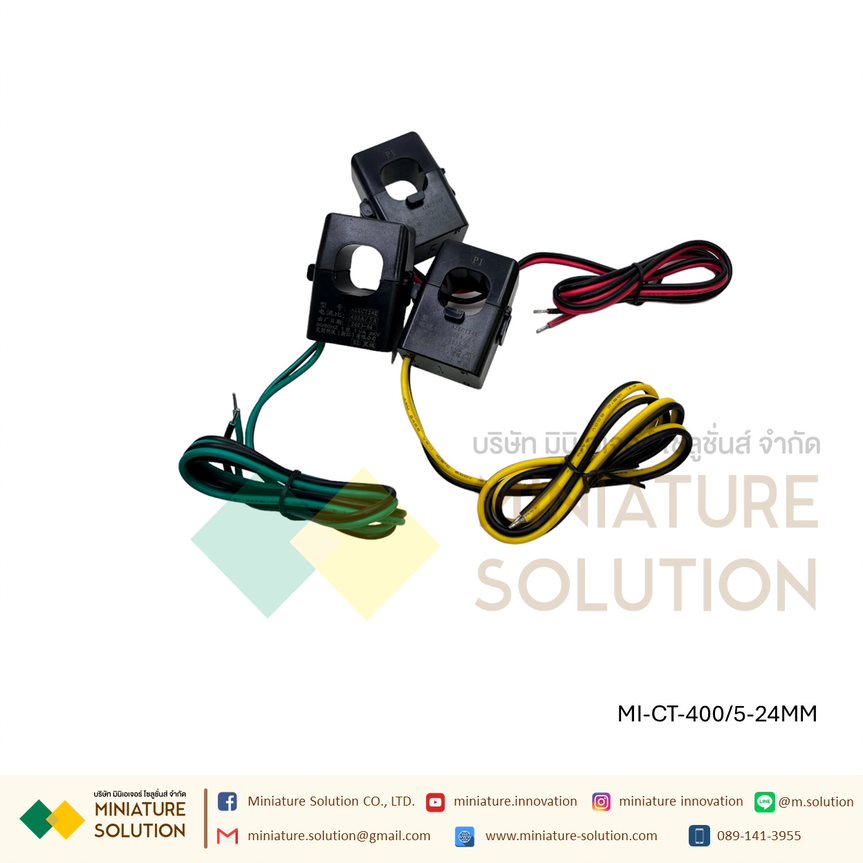 CT ขนาดเล็ก หม้อแปลงกระแสไฟฟ้า KT24/36/50 open current transformer 50/5A-2000/5A 0.5 class คอยล์หม้อแปลงกระแสไฟฟ้า SENSOR (400/5 : 24MM)