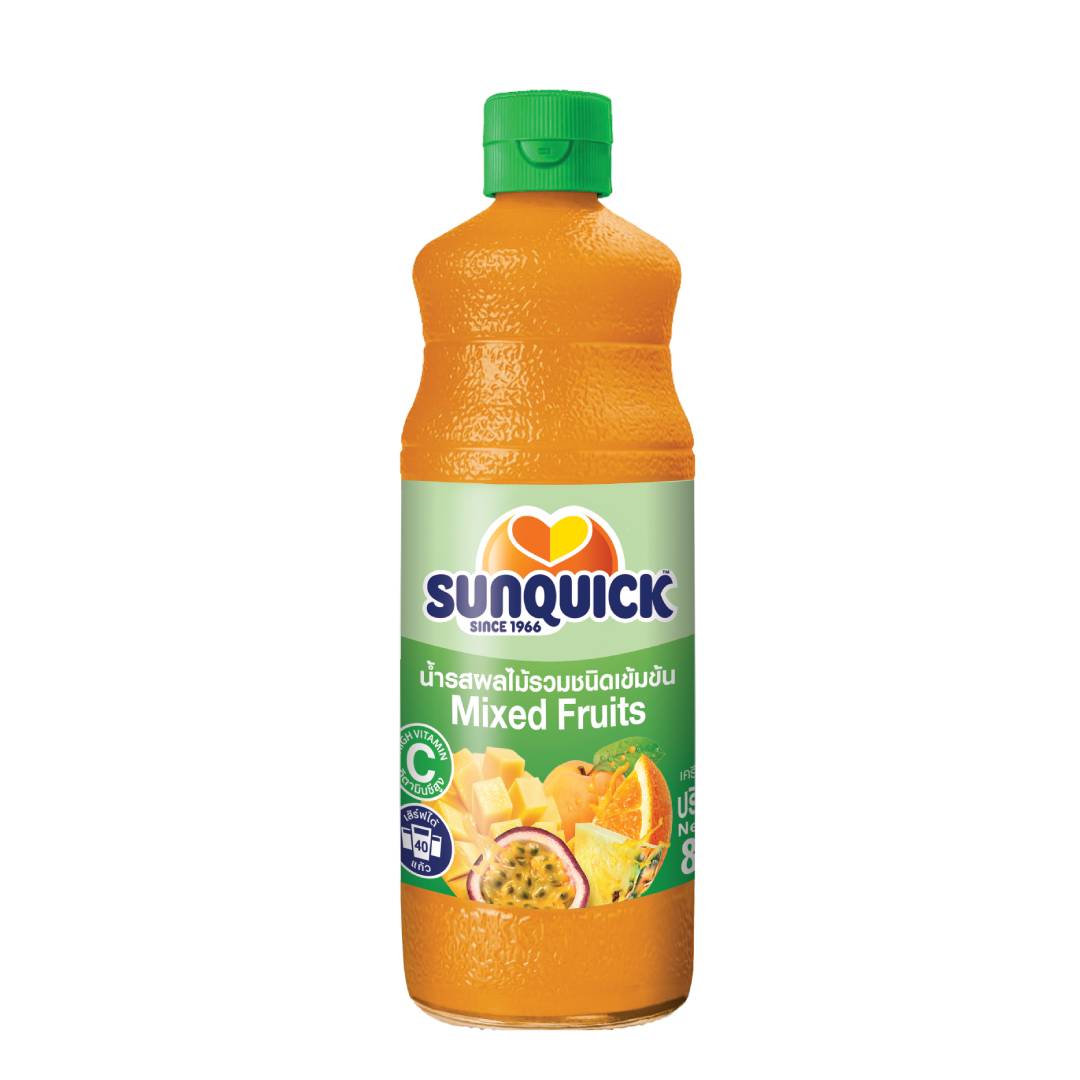 Sunquick Mixed Fruits น้ำผลไม้รวมเข้มข้น ซันควิก 1 ขวด ขนาด 800 มล. (05-8034)
