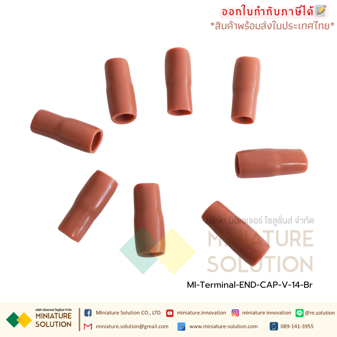 (100 ชิ้น/ถุง) ปลอกหุ้มหางปลา เบอร์ V001-V100 ใช้กับหางปลาเบอร์ 1.5 - 100 Sqmm WIRE END CAPS